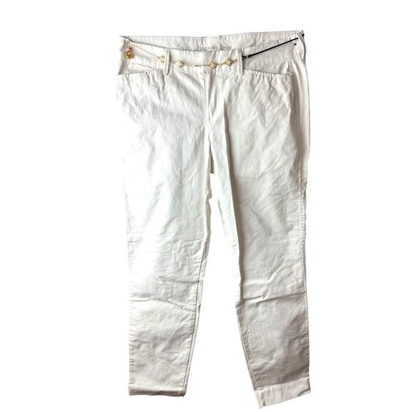 Old Navy Pixie Pants Women’s Size 4 White Slim Fit Ankle Trousers Stretch Cotton - Picture 9 of 9